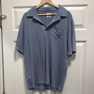 Duck Head Navy Striped Polo Shirt